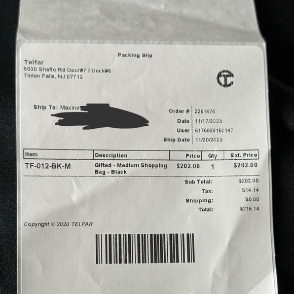 Telfar Medium Tote Bag- Black 100% AUTHENTICā¼ļø - Picture 13 of 13